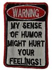 Iron On Sew On Patches Set Funny Warning Sign Embroidery Patch Biker  3 5x2 5in 