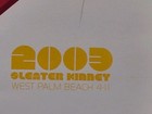 Pearl Jam Orig  Concert Poster   2003    Sleater Kinney Tour    West Palm Beach 
