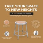 Oef Furnishings Oef6218 2 Commercial-grade Steel Stool Wood Hardboard Seat 18