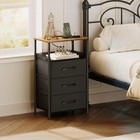 Jarhetun Nightstand Set Of 2 Night Stands Charging Station 26 4 Inch Tall