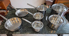 Large Cookware Set Pampered Chef Stainless Steel With Glass Lids 12pc Pre-owned 