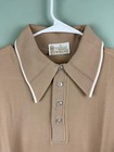 Vintage Sears Men   s Store Kings Road Thin Beige Polo Shirt Large New Unworn