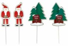 Christmas Cupcake Toppers Picks Santa And Tree North Pole Wilton 2pks Of 12