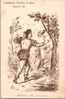 1880 American Puzzle Card Where Is My Charmer E W Webster Boots   Shoes