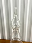 Vintage Mid Century Clear Glass Double Bubble Genie Bottle Decanter W stopper