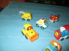 Lot Of 8 Vtech Go Go Smart Wheels Helicopter Cop Ambulance Fire Bulldozer 