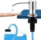 360   Sink Soap Dispenser Stainless Steel Kitchen Hands Liquid Pump Bottle Tube
