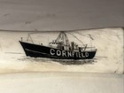 Bovine Scrimshaw Cornfield Light Vessel Lighthouse Lv-118 Vintage
