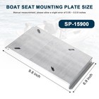 For Attwood Sp-15100 Boat Seat Mounting Plate  Mount Plate Silver 