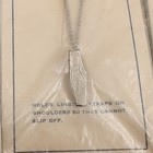  3  Antique Lingerie Clip Floral White Gold Filled Chain 1920s Nos Vintage Lot