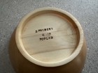 Signed Stunning  Hand-turned Poplar  Wood Bowl Beautiful Artist Signed 2019