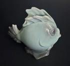 Vintage Mid Century German Ceramic Fish Planter Blue Grey Art Pottery Vase Mcm