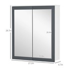 Bathroom Medicine Cabinet Wall Mounted With 2 Doors  White