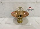 Brass Ceiling Bulkhead Light With Copper Shade - Nautical Vintage Style Fixture