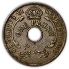 1947-sa British West Africa Penny Average Circulated  George Vi Coin  891