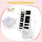 Kids Vanity Set Princess Makeup Dressing Table And Chair Set W  Jewelry Armoire
