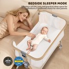 Bassinet Bedside Sleeper baby Bassinet rocking Bassinet 4-in-1 Full Mesh Quick