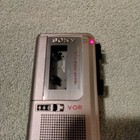 Sony M-570v Microcassette Voice Operated Recorder Vor Sliver  read Description  