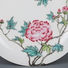 7  china Manual Porcelain Qing Dynasty Yongzheng Enamel Color Peony Pattern Disc
