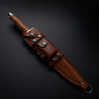 New Custom D2 Steel Arkansas Toothpick Knife Handmade Leather Sheath