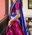 Indian Designer Cotton Silk Lehenga Choli With Georgette Dupatta For Women