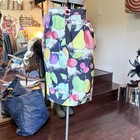 Ungaro Parallele Multicolor Fruit Print Ruched Pencil Knee-length Skirt 6 Silk