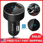 Dual Usb Car Charger Adapter Led Display Fast Charging For Iphone And Samsung