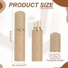 2 Pcs Plastic Toothpick Holder Portable Toothpick Case  Beige