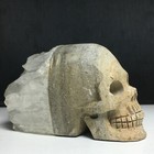 417g Natural Crystal Cluster Quartz carved Crystal Skull  Realistic healing cf
