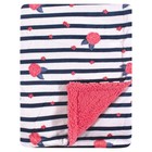 Wild Floral Baby Blanket 30x40 Inches Soft Mink With Sherpa Backing Cozy Warm