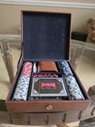 Leather Bound Poker Set - Unused