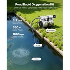 Uimoso 5 2cfm Pond Aeration System With 3 4 Hp Compressor And Diffuser 3 Acres