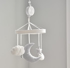 Pottery Barn Baby Crib Nursery Mobile Skye Moon   Stars Musical 9  Diam   Gray