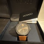 Movado Men s Quartz 42mm Black Dial Brown Leather Strap  - Needs Battery
