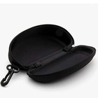 Eye Glasses Case Box Sunglasses Protector Hard Zipper Belt Clip Portable Black