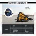 Crawler Epa Mini Skid Steer Loader 23hp 2200ib 3 Valve Self Leveling Bucket 2025