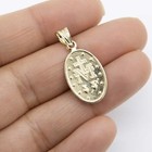 1 1 4  Oval Textured Miraculous Mary Pendant Real 14k Yellow Gold