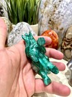 Elephant Statue Natural Malachite Green Crystal Carved Small Figurine 3 5    Zenda