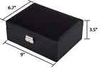 2-layer Jewelry Organizer Box  Pu Leather Jewelry Box With Removable Tray New