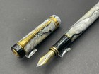 Parker Duofold International Fountain Pen Pearl   Black C1990s Medium Nib  595