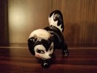 Vintage Collectible Skunk Figurine Flirty Girl Big Eyes Eyelashes