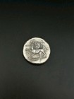 Ancient Near Eastern Roman Empire King Face Silver Coin
