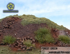 Static Grass Tufts     Forest Green 6mm   Self-adhesive Wargaming Terrain Basing