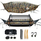 Night Cat Flat Lay Hammock Tent W   Mosquito Net Waterproof Rainfly Storage Room