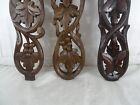 Antique French Three Oak Carved Reclaimed Wooden Panels Salvaged