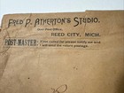 Reed City Michigan C 1900 Fred P  Atherton   s Studio Photography Vtg Envelope