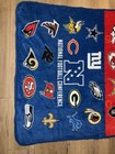 Nfl Afc Nfc Team Logos Fleece Throw Blanket  Red blue Multicolor