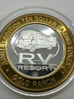 Gold Ranch  999 Silver Strike  10 Casino Gaming Token Rv Resort Verdi Nv Rh-5