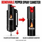 Burn Pepper Spray 0 5oz Keychain Self Defense Security Safety Lock Green