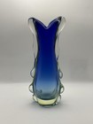 Vintage Uranium Glass Blue Sommerso Glows Green Uv Reactive Cobalt Czech Joseph